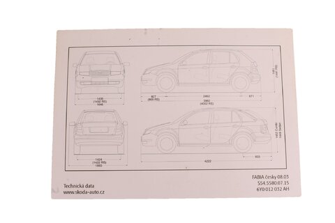 Technické údaje FABIA CZ 2003