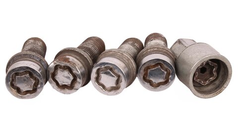 Bezpečnostné skrutky kolesa M14x1, 5x25 17mm sada