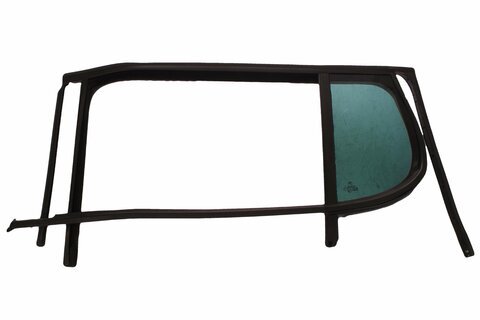 Sklo bočné ľavé zadné s tesnením tmavo zelené hatchback