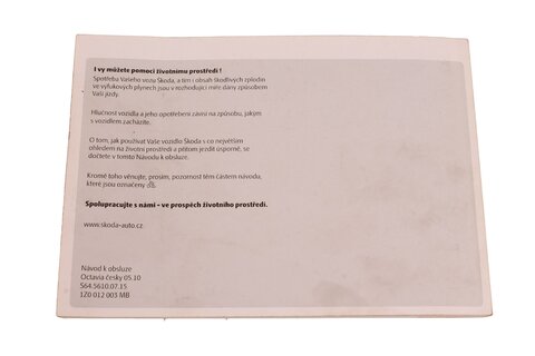 Návod na obsluhu octavia II - 1Z0012003MB