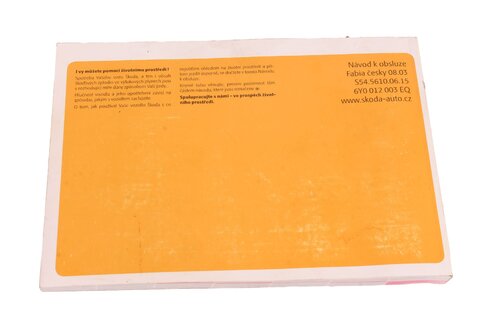 Návod na obsluhu FABIA SK 2003