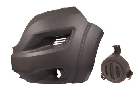 Roh predného nárazníka šedý ľavý 2014- (s plastovými lemami)