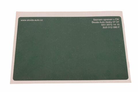 Zoznam opravený v ČR (návod) 3U0012080F