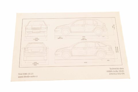 Technické údaje FABIA 6Y0012032EN