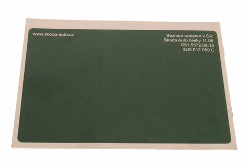 Zoznam opravený v ČR (návod) 3U0012080C