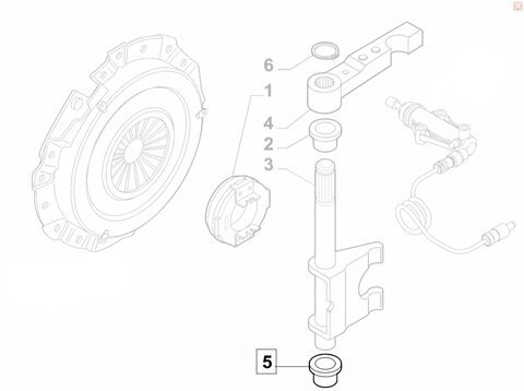 Púzdro spojkovej páky spodnej (originál)