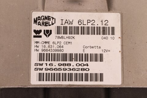 Riadiaca jednotka motora SW9655756780