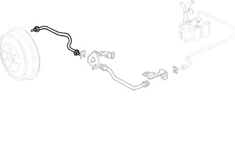 Brzdová rúrka zadná pravá P