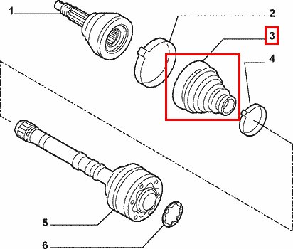 Manžeta poloosi (originál)