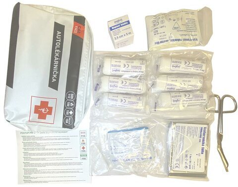 Autolekárnička text. obal - obsah podľa vyhlášky