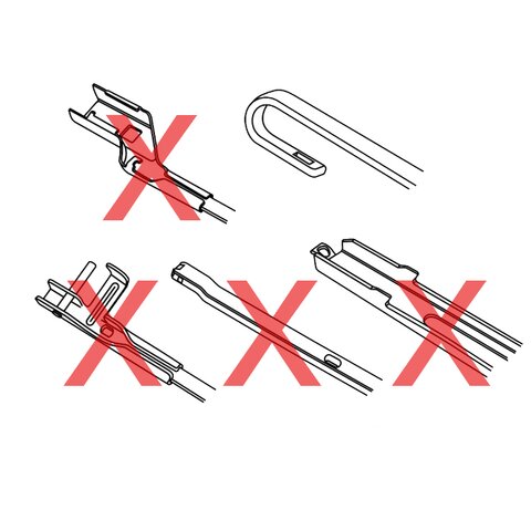 Plochý stierač RETRO CLIP 450 mm