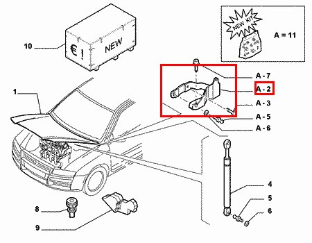 Pánt kapoty pravý P originál