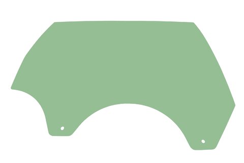 Sklo bočné zadné pravé zelené 6M21-U25712-AD