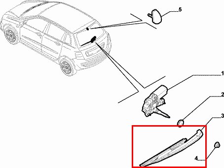 Stierač zadné 3dv, 5dv