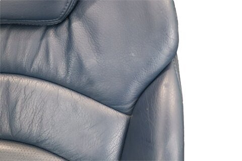 Sedačka 2/3. rady (ľavá/pravá) komplet modrá koža SED-403