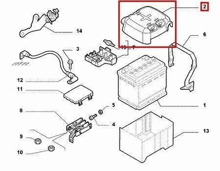 Kryt konektora batérie (originál)