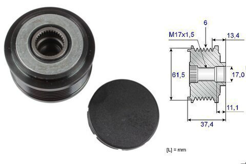 Voľnobežka alternátora