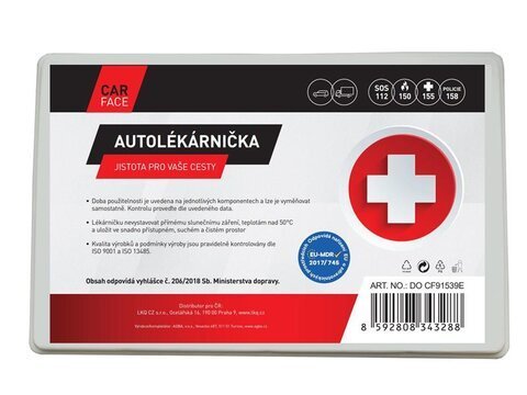 Autolekárnička plastový obal - obsah MDaS SR č. 206/2018 Zb.