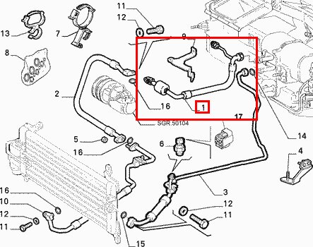 Hadice klimatizácia 1.2 MPI 8V / 16V, 1.2 SPI