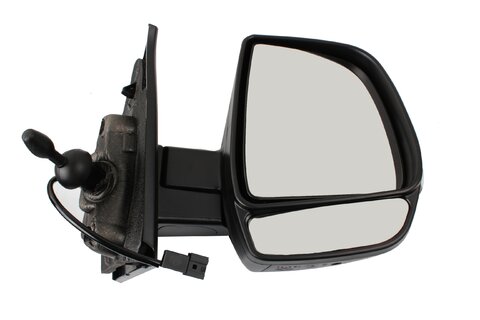 Zrkadlo pravé mechanické čierne s blikačom (dve sklá)