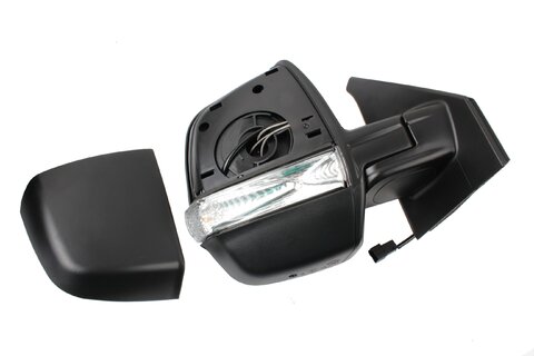 Zrkadlo pravé mechanické čierne s blikačom (dve sklá)