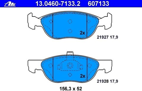 Brzdové doštičky predné
