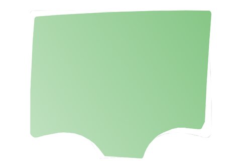 Sklo dverí zadné ľavé zelené Spaceback 5JJ845205A