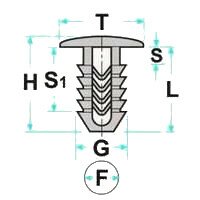 Plastová príchytka mäkká (10ks)