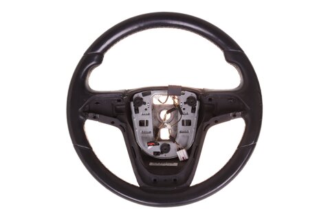 Volant multifunkčný hladký čierny kožený 13351029