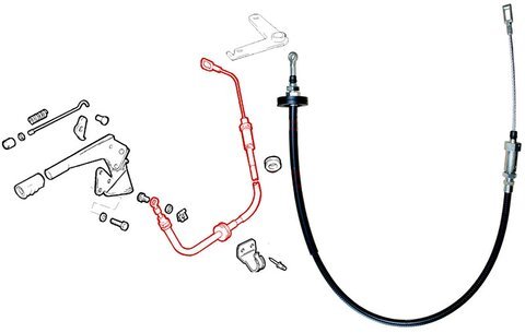 Lanko ručnej brzdy predné