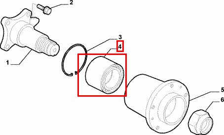 Ložisko zadného kolesa