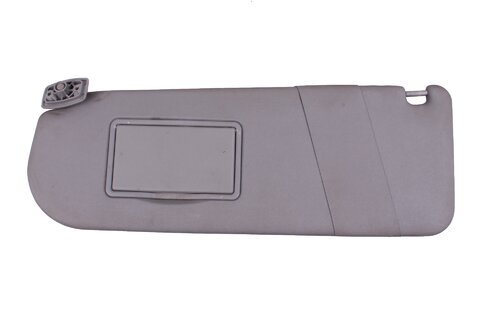 Slnečná clona ľavá tmavá sivá so zrkadielkom (tienidlo)