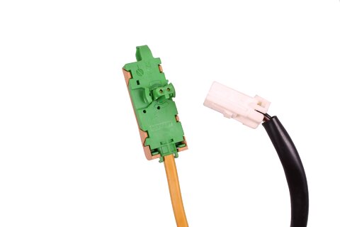 Volantový krúžok airbagu čierny konektor 2 piny (2 konektory)