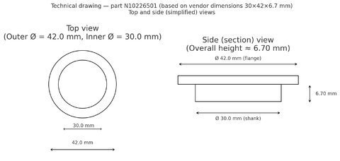 Upchávka karosérie 30 mm - N10226501 N10034401 N10115101