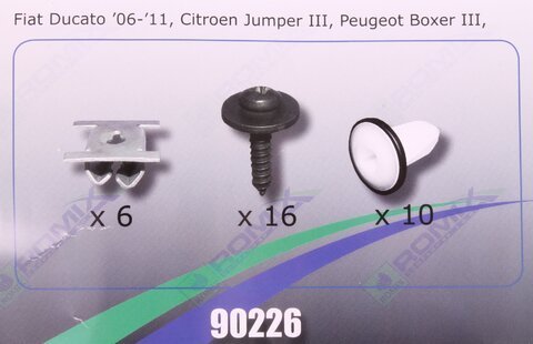 Sada upevnenie spodného krytu motora