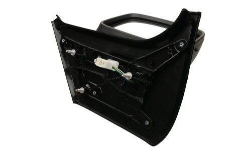 Pravé spätné zrkadlo elektricky ovládané vyhrievané - čierne - FAST