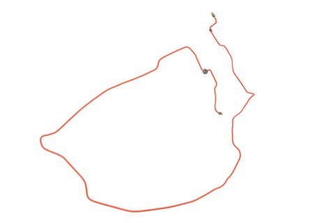 Rúrka prívodu vzduchu zásobníka tlaku zadná ľavá (červená) 7P0616763E
