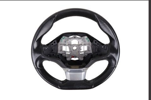 Volant trojramenný kožený čierny 96785124ZD