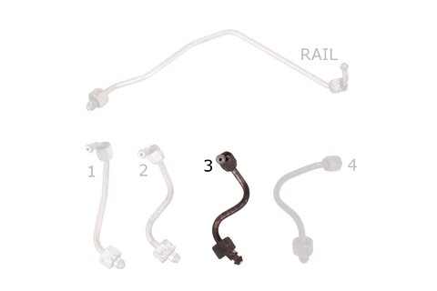 Trubička vstrekovanie paliva (valec 3)