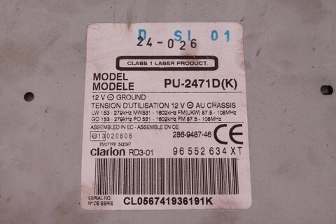 Autorádio PU-2471D (K)