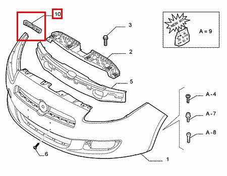 Držiak predného nárazníka pravý