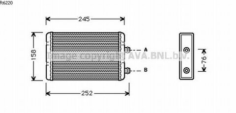 Radiátor kúrenie, typ MAGNETI MARELLI