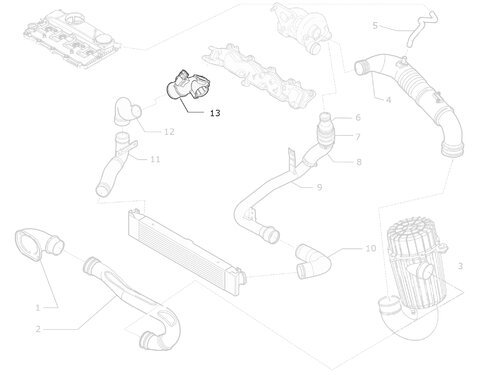 Koleno sanie 6U3Q-9E470
