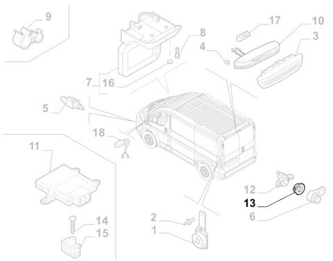 Príchytka parkovacieho senzora vonkajšej orig.