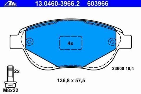 Brzdové doštičky predné