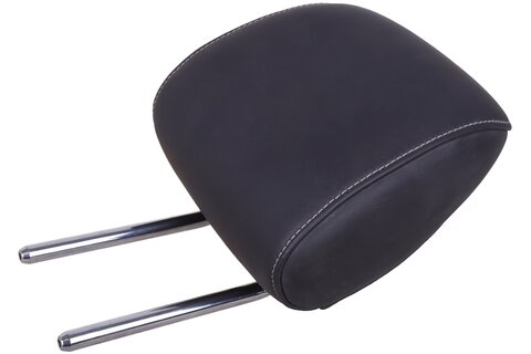 Opierka hlavy - zadná, stred (čierna koža + sv. šedá niť) DU5A-S50108-DB