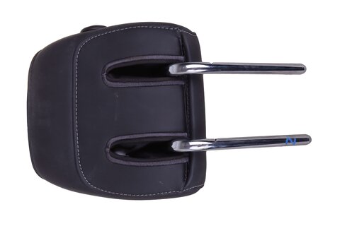 Opierka hlavy - zadná, stred (čierna koža + sv. šedá niť) DU5A-S50108-DB