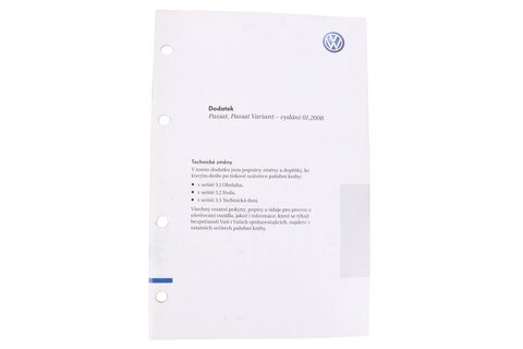 Návod na obsluhu - Dodatok VW Passat (B6) CZ 281.552.PAS.15