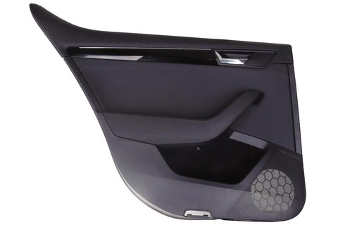 Panel dverí zadný ľavý koža s ozdobnou ambientnou lištou (čierna piano) sedan 3V5867211A 3V0867067FN77