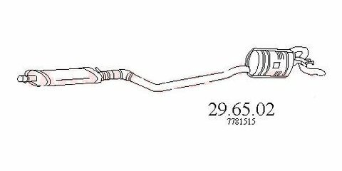 Diel výfuku strednej a zadnej